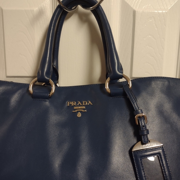 PRADA BLUETTE Soft Calf Leather Bag - Picture 5 of 16